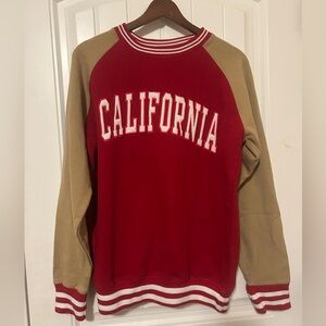 Red and Tan California Sweatshirt